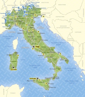 Карта Италии
